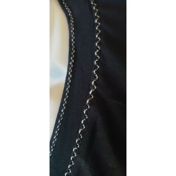 NWT $98 MAX STUDIO LONG SLEEVE KANGAROO POCKET BLACK T-SHIRT SHEATH DRESS SZ M - Picture 2 of 7